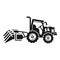Cultivator tractor icon, simple style