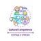 Cultural competence concept icon