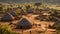 Cultural Haven: Traditional African Village Embracing Round Hut Charm