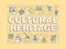 Cultural heritage word concepts banner