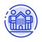 Culture, Friendly, Friends, Home, Life Blue Dotted Line Line Icon