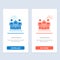 Culture, Friendly, Friends, Home, Life  Blue and Red Download and Buy Now web Widget Card Template