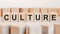 culture word made with building blocks, concept