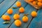 Cumquats, kumquats or pygmy wild oranges with green leaves