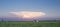 Cumulonimbus capillatus cloud over tomato field