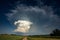 Cumulonimbus capillatus incus cloud, isolated storm cloud