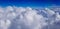 Cumulonimbus cloud above sky view from airplane