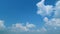 Cumulonimbus cloud and blue sky. Beautiful summer cumulonimbus cloud flowing through blue sky. Timelapse.