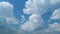 Cumulonimbus cloud and blue sky. Beautiful summer cumulonimbus cloud flowing through blue sky. Timelapse.