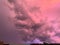 Cumulonimbus cloud forming during a storm system at sunset in Illinois