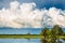 Cumulonimbus Clouds Over Flood Field