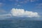 Cumulonimbus clouds over ocean