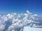 Cumulonimbus clouds seen from the air