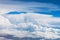 Cumulonimbus cloudscape anvil clouds aerial view