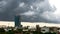 Cumulonimbus and stratocumulus.