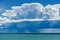 Cumulonimbus with torrential rain over the sea - Liguria Italy