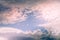 Cumulus, cirrus and lenticular clouds