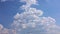 Cumulus cloud cloudscape timelapse. Summer blue sky time lapse. White clouds background. Cloud time lapse