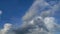 Cumulus cloud running in rainy season