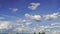 Cumulus cloud running in rainy season