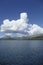 Cumulus clouds building along the  Croatia coast