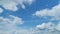 Cumulus clouds moves in blue sky. Cumulus light clouds change their shape. Awesome sky. Timelapse.
