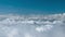 Cumulus clouds in the sky - a view from a high mountain. Chiang Mai, Thailand