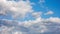 cumulus clouds at spring day light in second full-frame time lapse