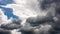 cumulus clouds at spring day light in second full-frame time lapse