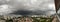 Cumulus nimbus cloud in the city.