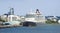 Cunard Queen Elizabeth alongside in Southampton