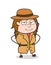 Cunning Smile - Female Explorer Scientist Cartoon Vector