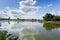 Cunningham Lake on a sunny day, San Jose, south San Francisco bay area, California