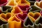 Cuoricini Italian pasta textured background