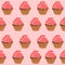 Cup cake pattern vector background