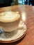 Cup of cappucino whith art