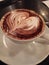 Cup of capuccino with heart