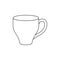 cup ceramic dishware isolated icon