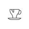 Cup of chocolate beverage line icon