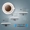 Cup, coffe, tea, drink - business infographic.