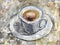 Cup of Coffee Abstract Impressionist Painting