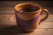 Cup of coffee. Beautiful and stylish coffee cup on a solid colored background. ai generative