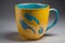 Cup of coffee. Beautiful and stylish coffee cup on a solid colored background. ai generative