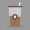 Cup of coffee, cappucino, espresso, latte or mocha in flat. Vector EPS 10