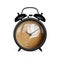 Cup of coffee clock face black alarm clock