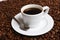 Cup coffee And coffee grain