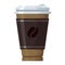Cup of coffee icon, morning beverage and cafe