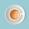 Cup of coffee. Italian cappuccino or americano with milk