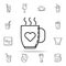 cup of coffee with love dusk icon. Drinks & Beverages icons universal set for web and mobile