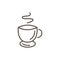 Cup of coffee minimalistic vector illustration. Vector illustration decorative design